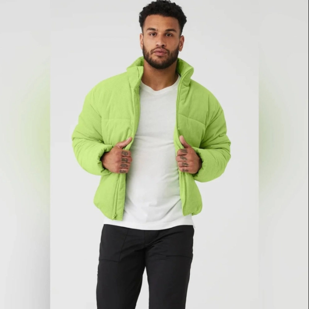 Alo Yoga | Corduroy Stage Puffer In Celery Size: Large